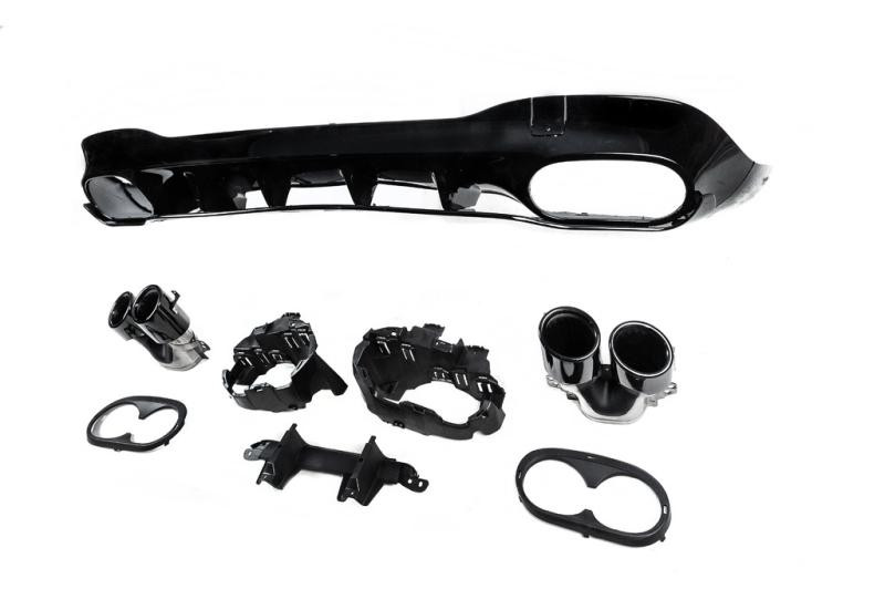 Купить Задний диффузор с насадками CLA45 (для AMG Line) для Mercedes CLA C118 2019- рр