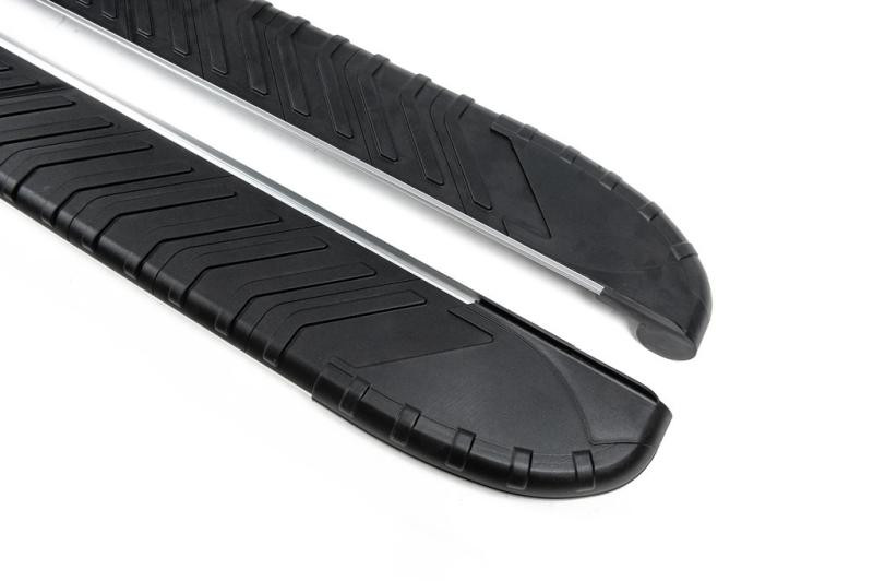 Купить Боковые пороги Bosphore Grey (2 шт., алюминий) для Jeep Cherokee/Liberty 2007-2013 гг