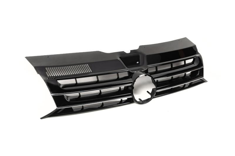 Купити Передня решітка Чорний глянець (під емблему) для Volkswagen T5 2010-2015 рр