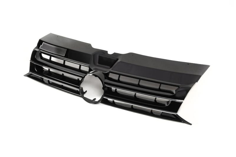 Купити Передня решітка Чорний глянець (під емблему) для Volkswagen T5 2010-2015 рр