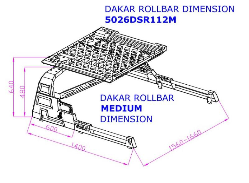 Купити Роллбар з кошиком Dakar (під ролети) для Toyota Tundra 2007-2021 рр