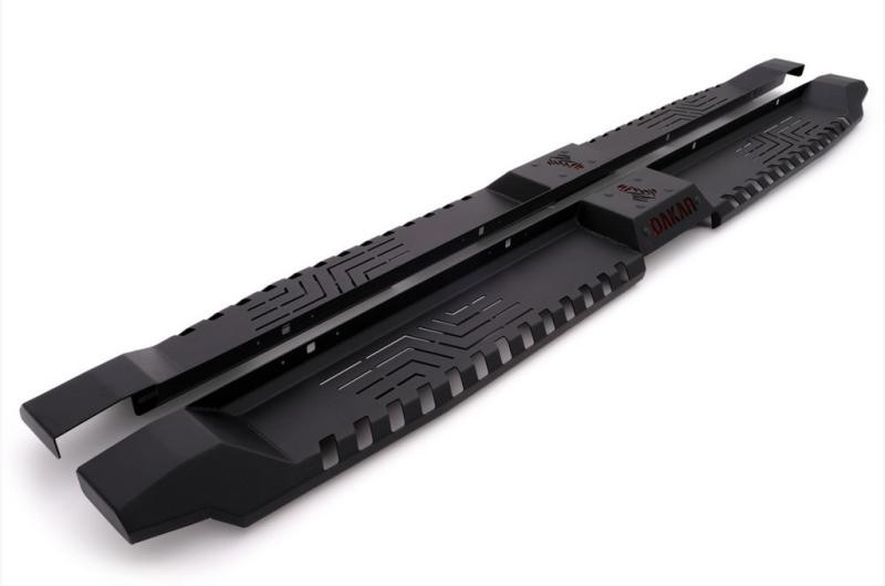 Купити Бокові пороги Dakar V2 без LED (2015-2019, 2 шт, метал) для Mitsubishi L200 рр