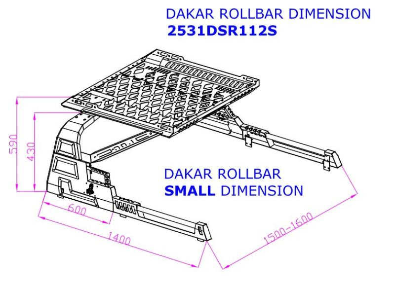 Купить Роллбар Dakar (без роллетов) для Mitsubishi L200 2015-2024 гг