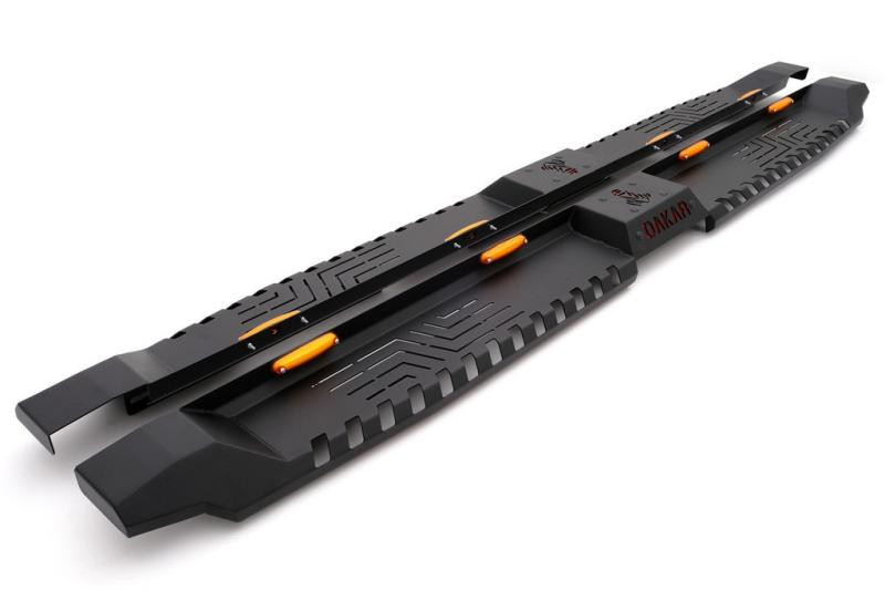 Купить Боковые пороги Dakar V2 LED (2 шт, металл) для Isuzu D-Max 2002-2011 гг