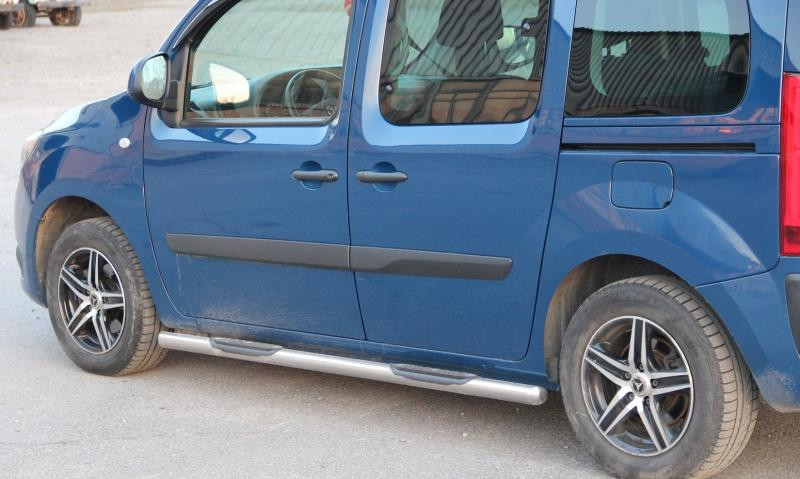 Купить Боковые трубы (2 шт., нерж.) 51мм, дога база, без пластиковых вставок для Mercedes Citan 2013- гг