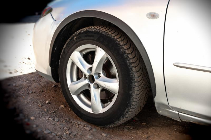 Купить Накладки на арки (SD-SW) (4 шт, черные, ABS-пластик) для Mazda 6 2003-2008 гг