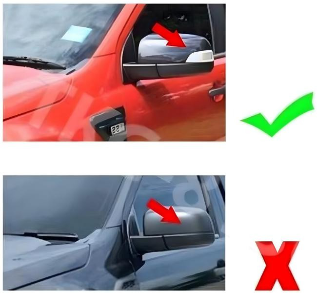 Купити Накладки на дзеркала 2015-2025 (BMW-style, 2 шт) для Ford Ranger рр