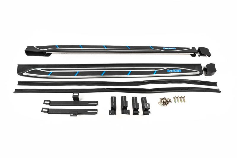 Купити Бокові пороги OEM V4 (2016-2018, 2 шт, алюміній) для Toyota Rav 4 рр