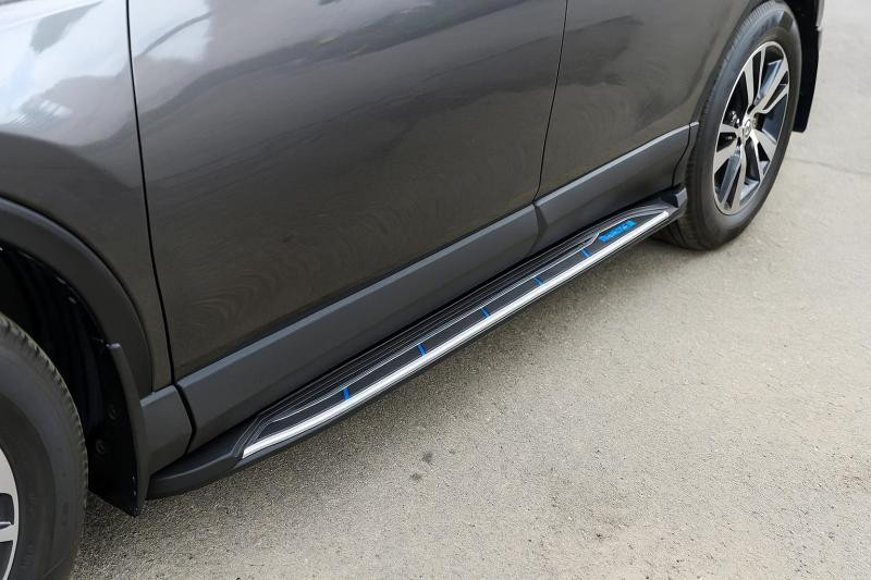 Купити Бокові пороги OEM V4 (2016-2018, 2 шт, алюміній) для Toyota Rav 4 рр