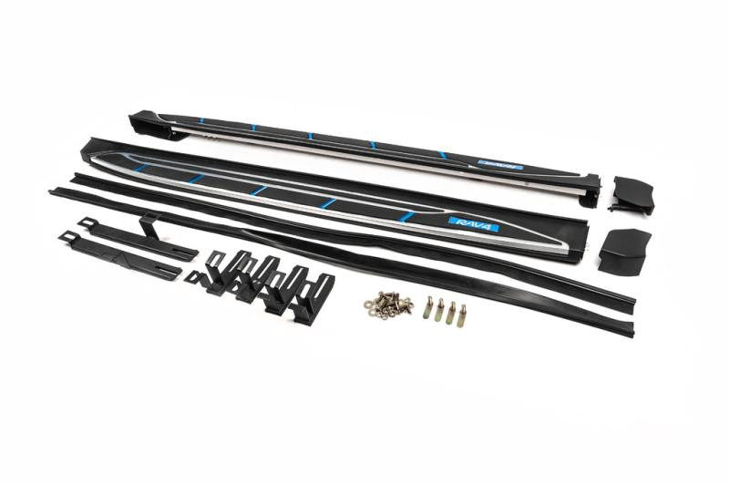 Купити Бокові пороги OEM V4 (2016-2018, 2 шт, алюміній) для Toyota Rav 4 рр