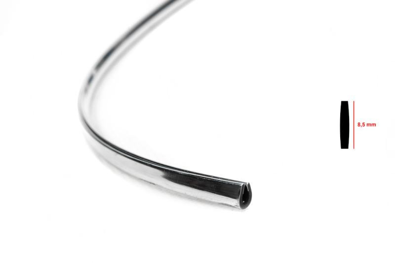 Купити Хром молдинг на метраж П-подібний sal19a (1 метр, 8.5 мм)