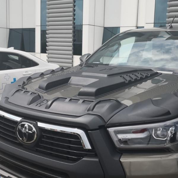 Купить Накладка на капот (2021-2025, ABS) для Toyota Hilux 2015- гг