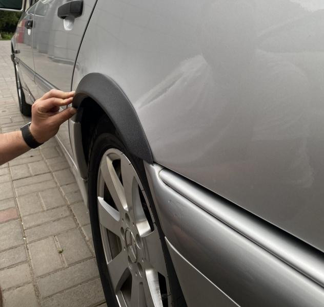 Купить Накладки на арки (4 шт, черные, ABS-пластик) для Mercedes C-class W202 1993-2001 гг