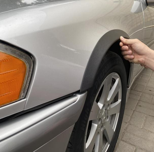 Купить Накладки на арки (4 шт, черные, ABS-пластик) для Mercedes C-class W202 1993-2001 гг