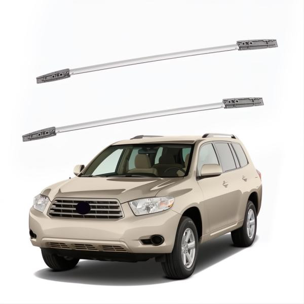 Купити Рейлінги оригінальний дизайн Grey (2 шт) для Toyota Highlander 2008-2013 рр