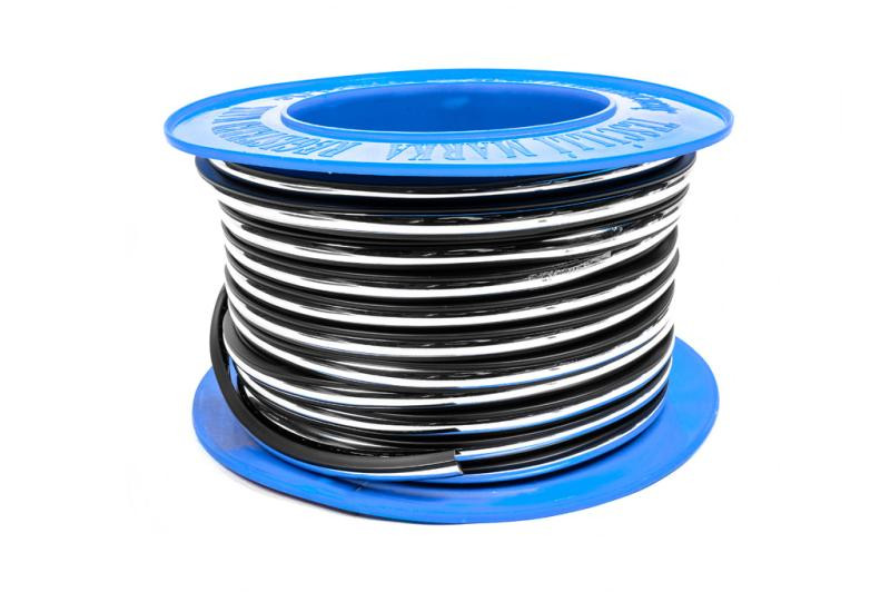 Купить Черный молдинг с хром полоской на метраж sal32 (1 метр, 13.5 мм)