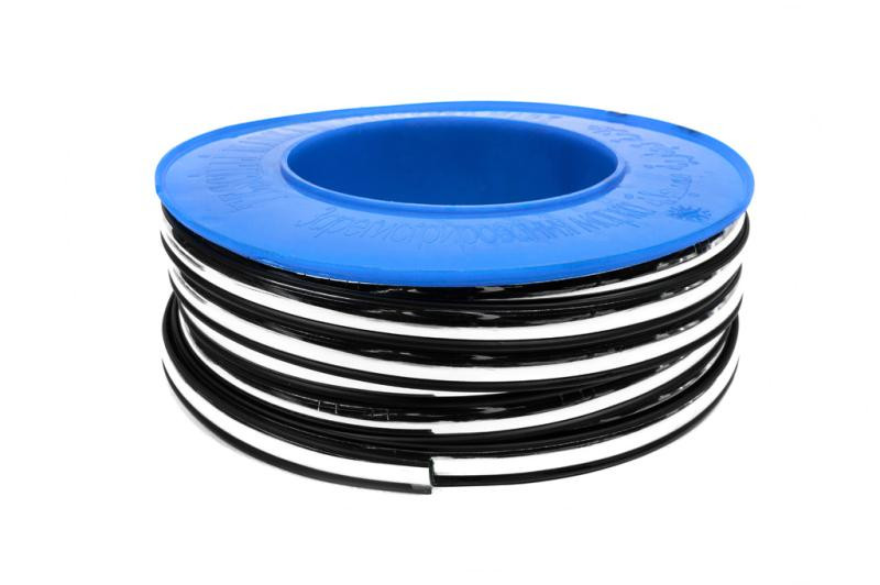 Купити Чорний молдинг із хром смужкою на метраж sal13 (1 метр, 16.5 мм)