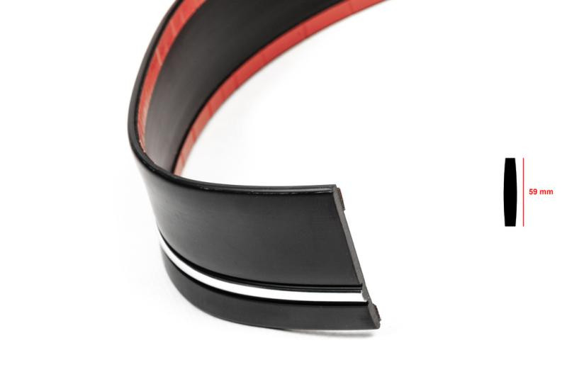 Купить Черный молдинг с хром полоской на метраж sal65 (1 метр, 59 мм)