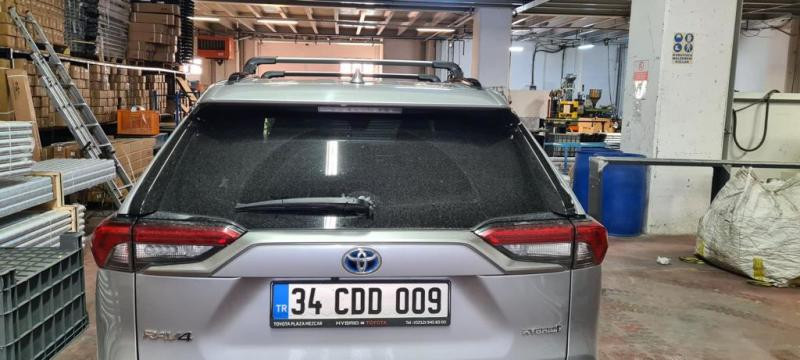 Купить Поперечный багажник на встроенные рейлинги Strong (2 шт) Серый для Toyota Rav 4 2019- гг