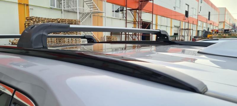 Купить Поперечный багажник на встроенные рейлинги Strong (2 шт) Серый для Toyota Rav 4 2019- гг