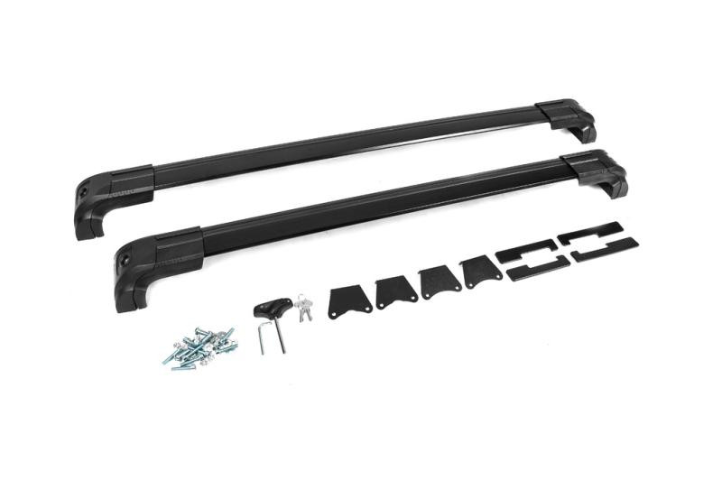 Купить Поперечный багажник на встроенные рейлинги Strong (2 шт) Черный для Toyota Rav 4 2019- гг