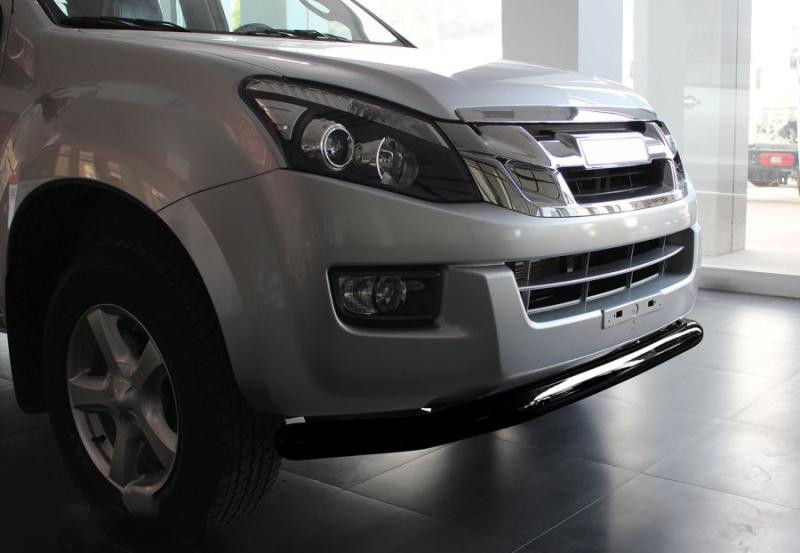 Купити Передній захист Texas (76мм, чорний) для Isuzu D-Max 2011-2019 рр