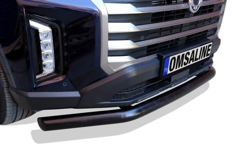 Купити Передній захист Texas (76мм, чорний) для SsangYong Musso ІІ 2018- рр