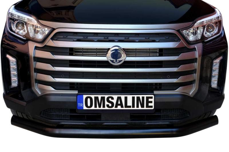 Купити Передній захист Texas (76мм, чорний) для SsangYong Musso ІІ 2018- рр