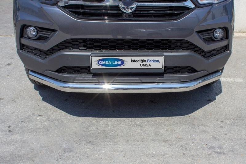 Купити Передній захист Texas (76мм, нерж) для SsangYong Musso ІІ 2018- рр