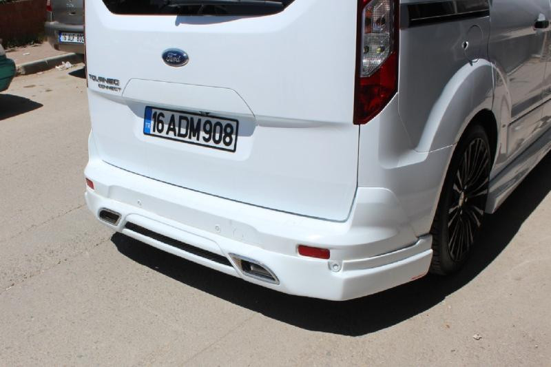 Купить Накладка на задний бампер (под покраску) для Ford Connect 2014-2021 гг