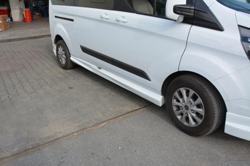 Купить Пороги (2 шт, под покраску) Длинная база для Ford Custom 2013-2022 гг