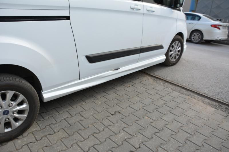 Купить Пороги (2 шт, под покраску) Длинная база для Ford Custom 2013-2022 гг