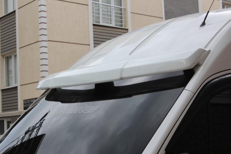 Купить Козырек на лобовое стекло V2 (на клей, под покраску) для Ford Transit 2014- гг