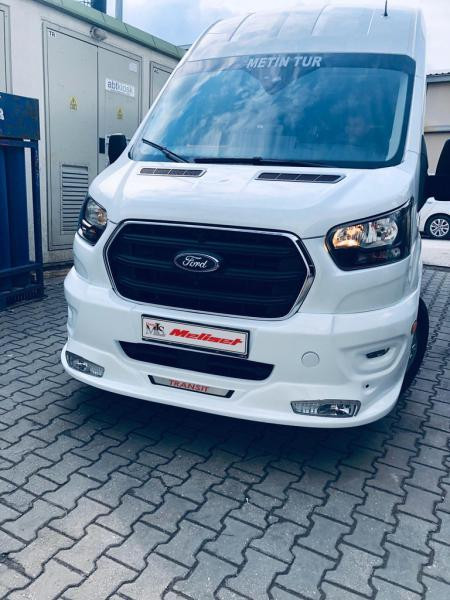 Купить Накладка на передний бампер ERA (2019-2025, под покраску) для Ford Transit 2014- гг