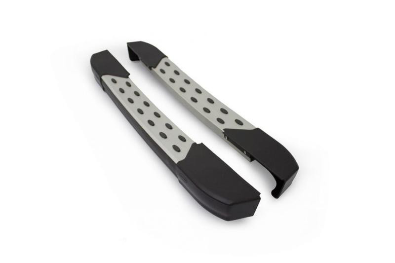 Купить Боковые пороги DOT-Line за колесом (2 шт., алюм.) Длинная база для Volkswagen LT 1995-2006 гг