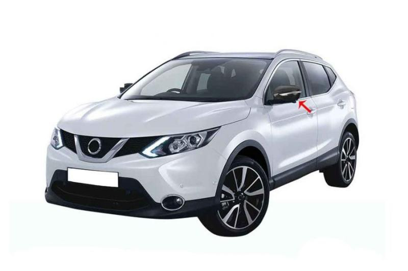 Купить Накладки на зеркала натуральный карбон (2 шт) для Nissan X-trail T32/Rogue 2014-2021 гг