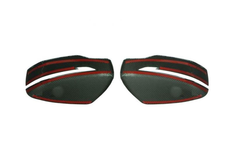 Купить Накладки на зеркала натуральный карбон (2 шт) для Nissan X-trail T32/Rogue 2014-2021 гг