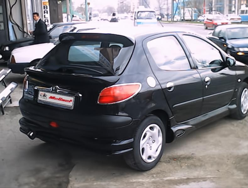 Купить Спойлер нижний Meliset (под покраску) для Peugeot 206