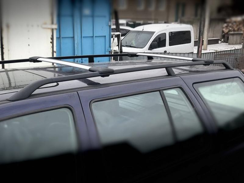 Купити Перемички на звичайні рейлінги без ключа Can V1 (2 шт) до 105 см, Сірі для Volkswagen Tiguan 2016-2023 рр