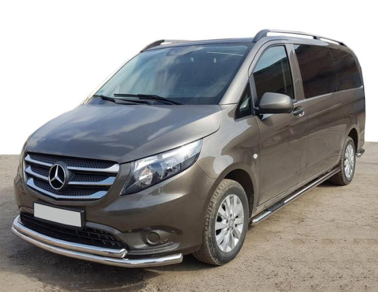 Купить Передняя защита ST014 (нерж.) 60/42 для Mercedes Vito/V-class W447 2014- гг