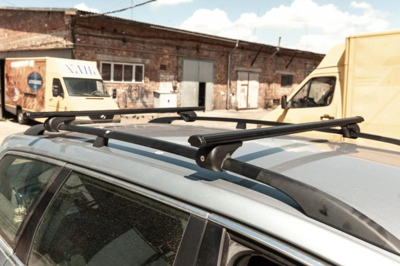 Купити Перемички на звичайні рейлінги під ключ Bold Bar V1 (2 шт) Чорні для Ford Maverick 2000-2007 рр