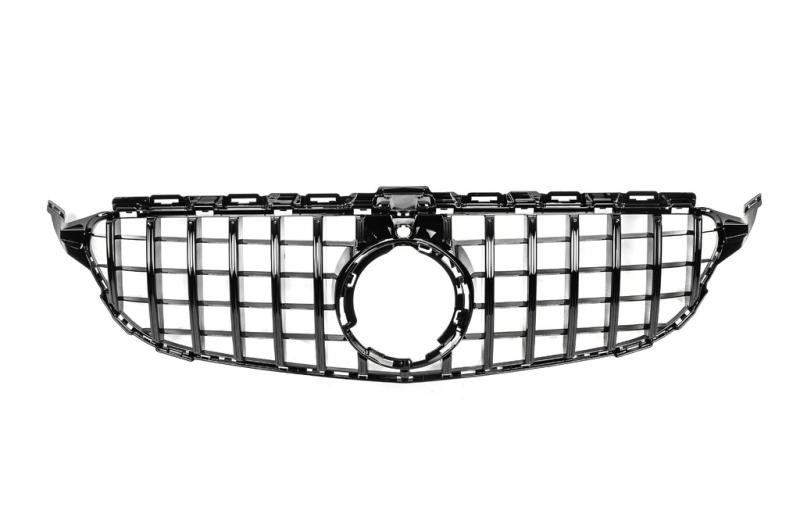 Купити Передня решітка Panamericana GT Black (для Avantgarde/AMG-Line/C43 AMG) 2014-2021, без камери для Mercedes C-сlass W205 рр