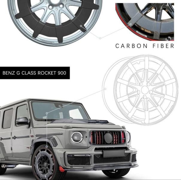 Купити Диски з кованого алюмінію та карбону G900 (R24, 4 шт) для Mercedes G сlass W463 1990-2018рр