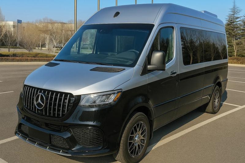 Купить Передний бампер с решеткой V1 (AMG) для Mercedes Sprinter W907/W910 2018- гг