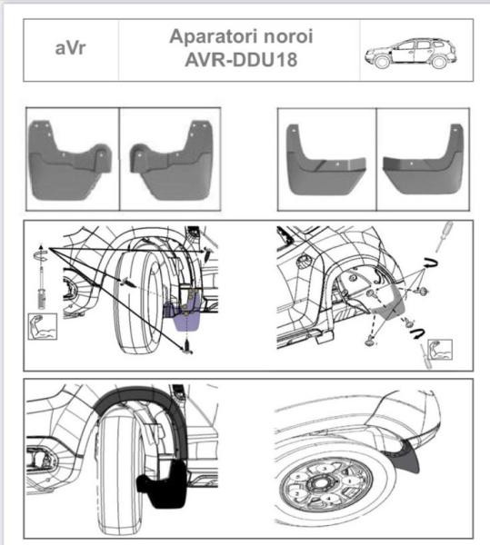 Купити Бризковики Premium (4 шт) для Renault Duster 2018-2024 рр
