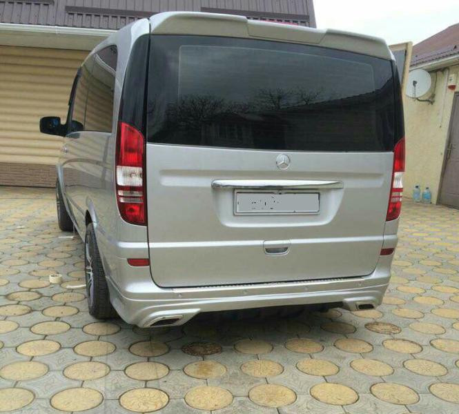 Купити Накладка на задній бампер AMG (під фарбування) Коротка база для Mercedes Vito W639 2004-2014 рр