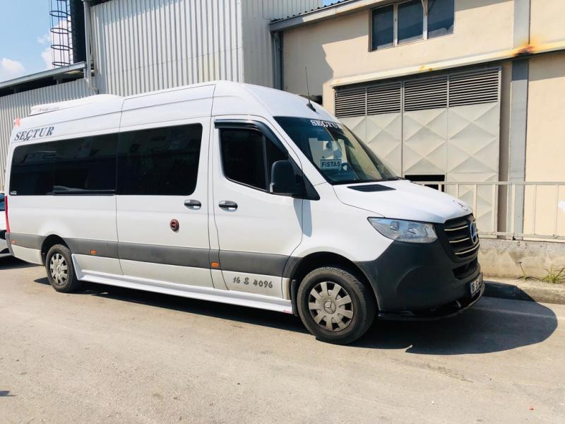 Купить Комплект порогов (под покраску) L3 – Long (под тюнинг бампер) для Mercedes Sprinter W907/W910 2018- гг