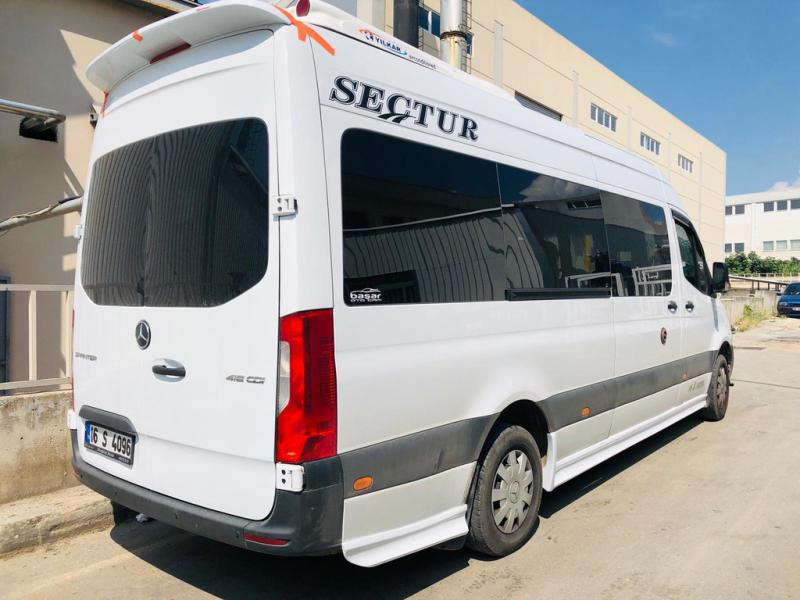 Купить Комплект порогов (под покраску) L3 – Long (под тюнинг бампер) для Mercedes Sprinter W907/W910 2018- гг
