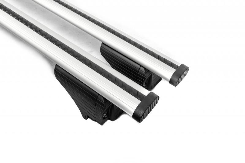 Купить Багажник (поперечины) на обычные рейлинги под ключ Wizard V1 (2 шт) 135 см, Чёрный для Volkswagen Touran 2010-2015 гг