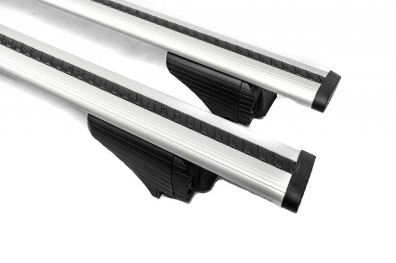 Купить Багажник (поперечины) на интегрированные рейлинги Wizard V2 (2 шт) 125 см, Серый для Volkswagen Touareg 2018- гг